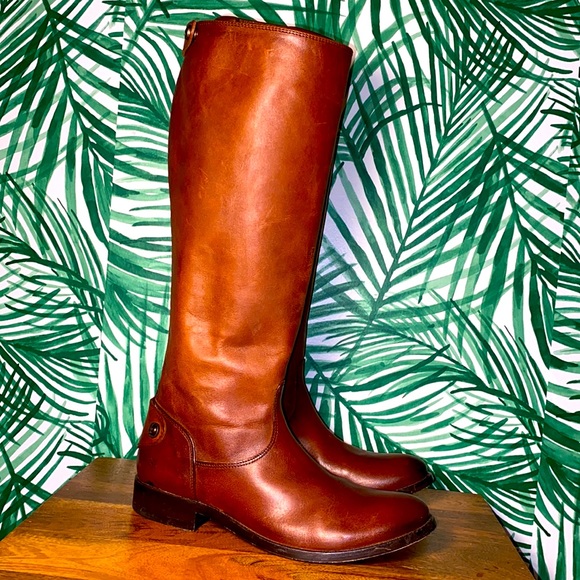 Frye Shoes - Frye Melissa Brown Leather Knee High Riding Boots 7 B